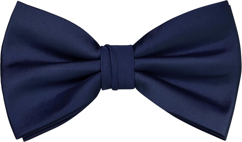 Branduce Mens Solid Color Adjustable Pre-tied Bow Tie for Men Party Wedding - Image 1